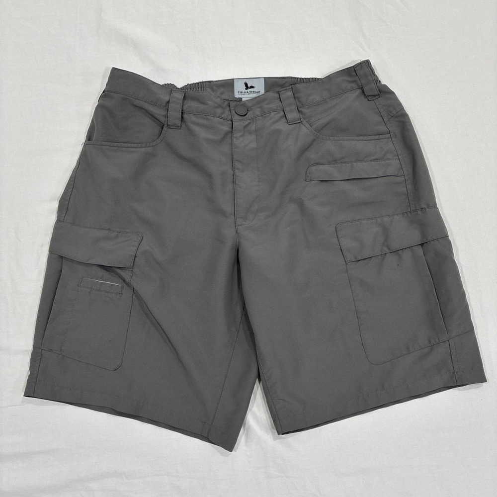 Field & Stream Men's Cargo Shorts Flat Front Gray Size Large